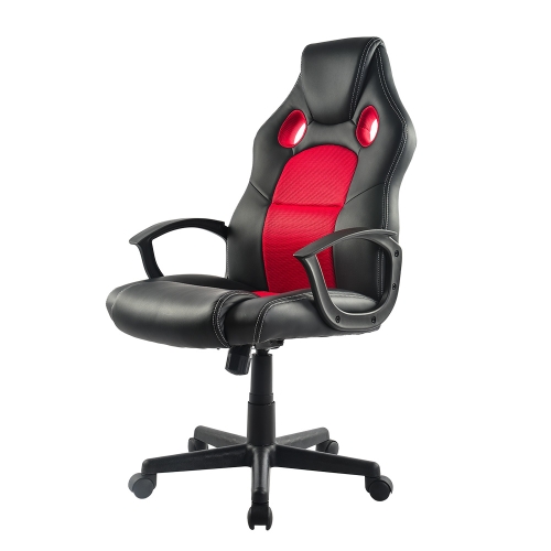 

[JPN Warehouse] Swivel Lift Chairs Reclining Leisure PU Leather Office Chairs Game Chairs with Armrests & Casters, Size: 62 x 51cm, Height Range: 107-115cm (Red)