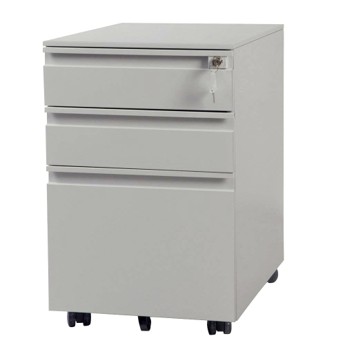 

[JPN Warehouse] Mobile Multifunctional File Organizing Drawer Cabinet with Lock, Size: 60 x 45 x 39cm(Grey)