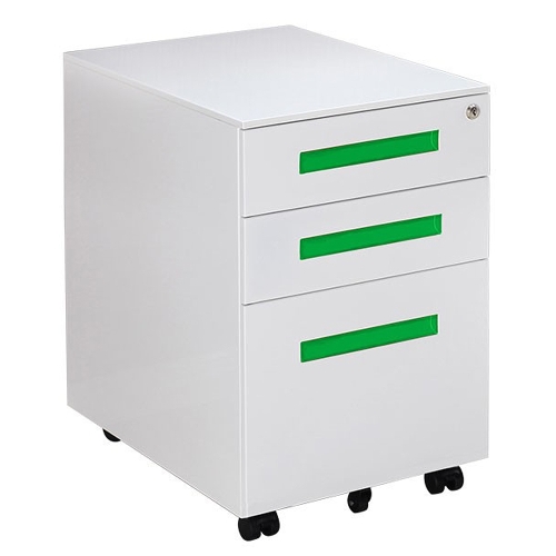 

[JPN Warehouse] Mobile Multifunctional File Organizing Drawer Cabinet with Lock, Size: 60 x 45 x 39cm(Green)