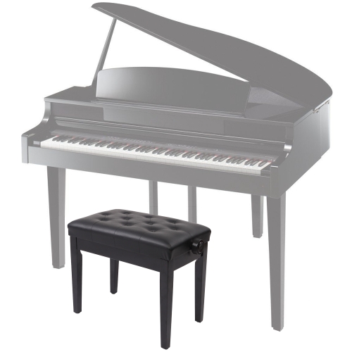 

[US Warehouse] Lifting Adjustable PU Leather Single Piano Stool without Bookcase, Size: 55.9 x 44.4 x 34cm(Black)