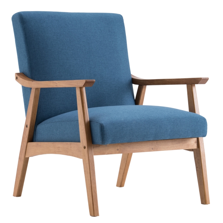 

[US Warehouse] Retro Single Sofa Chairs without Pull Buckle, with Armrests & Solid Wooden Feet, Size: 88.4 x 75.4 x 70.1cm