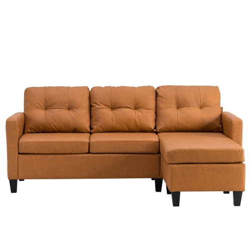 

[US Warehouse] Fabric Lazy Sofa Multifunctional Free Combination Three-seat Sofa Bed, Size: 195.6 x 126 x 88cm