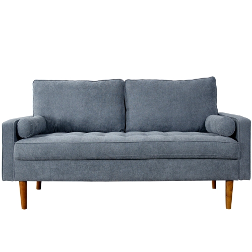 

[US Warehouse] Suede Leather Double Sofa High Back Sofa with Armrests, Size: 177 x 84 x 80.5cm(Grey)