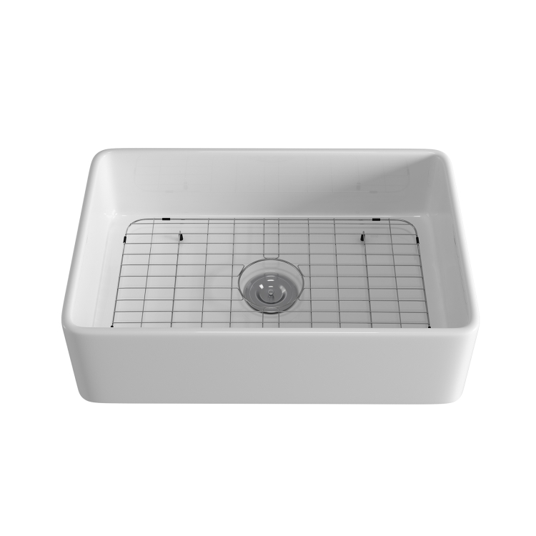 

[US Warehouse] Rectangular Ceramic Kitchen Vessel Sink Farmhouse Bathroom Sink, Size: 76 x 50.5 x 22cm