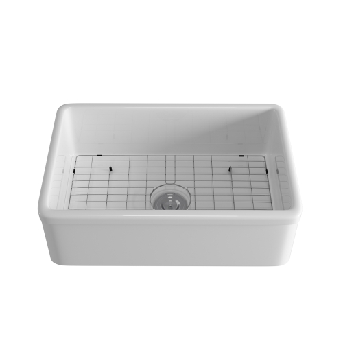 

[US Warehouse] Rectangular Ceramic Kitchen Vessel Sink Farmhouse Bathroom Sink, Size: 75.6 x 50.2 x 25.4cm