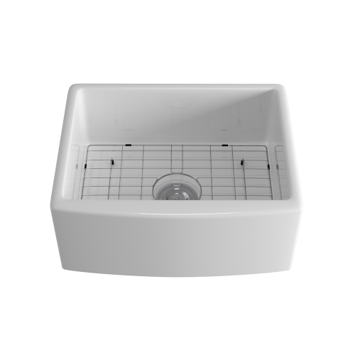 

[US Warehouse] Rectangular Ceramic Kitchen Farmhouse Vessel Sink Bathroom Sink, Size: 60.5 x 48 x 25.4cm