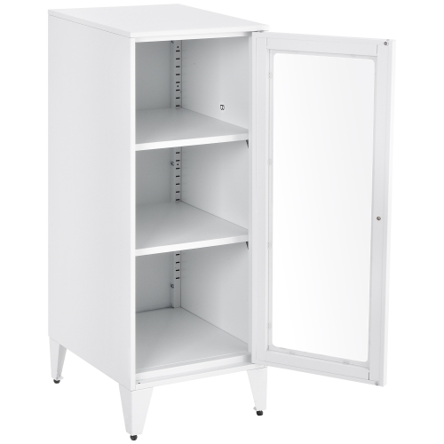 

[US Warehouse] Office Lockers with 2 Adjustable Shelves 1 Door File Cabinet (White)