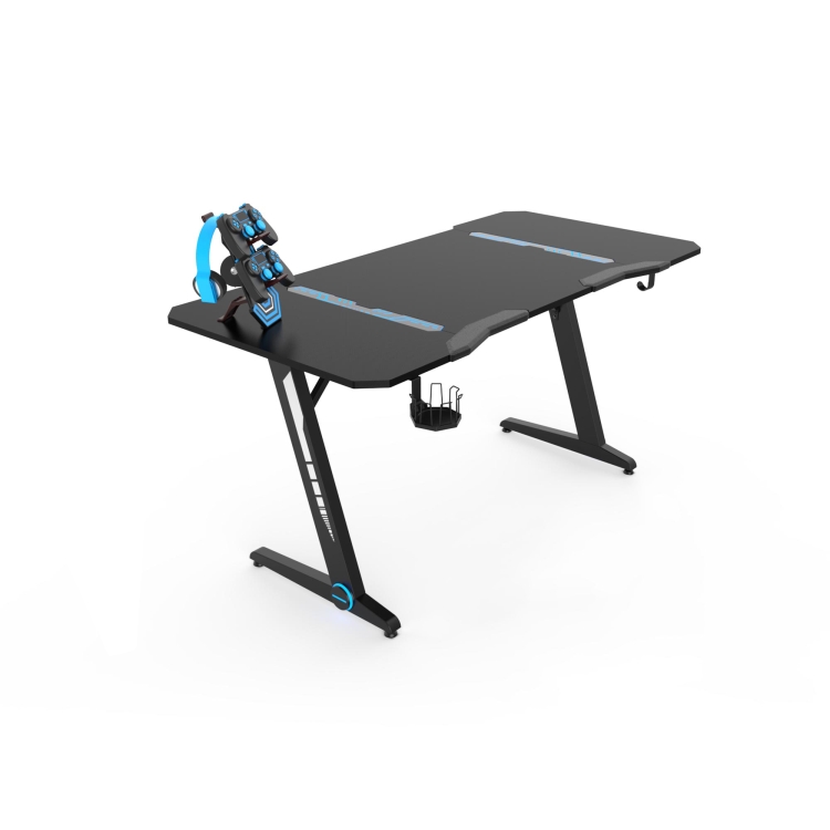 

[US Warehouse] Carbon Fiber Texture Game Table with Headphone Holder & Cup Holder & Board Holder & Game Handle Holder, Size: 59.84x29.92x30.43 inch