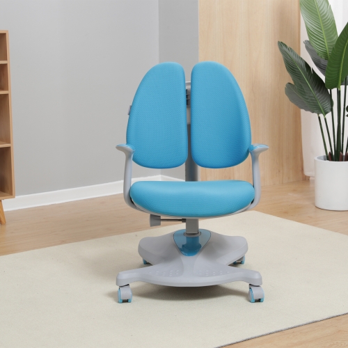 

[US Warehouse] Smiley Ergonomic Height Adjustable Kids Chairs (Blue)