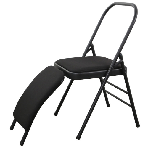 

Coach Type Multifunctional Folding Yoga Auxiliary Chair, Double Beam + Lumbar Support(Black)