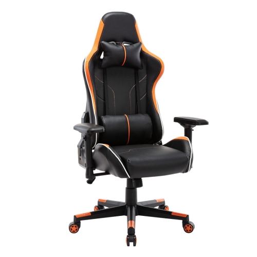 

[US Warehouse] OFICINE Ergonomic Gaming Game Chairs with Armrests & Pillows & Casters (Orange)