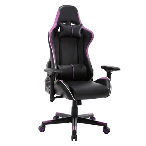 

[US Warehouse] OFICINE Ergonomic Gaming Game Chairs with Armrests & Pillows & Casters(Purple)