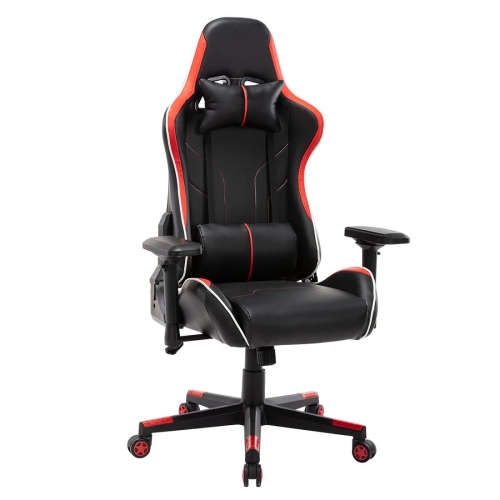 

[US Warehouse] OFICINE Ergonomic Gaming Game Chairs with Armrests & Pillows & Casters (Red)