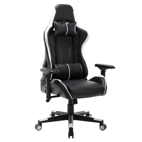 

[US Warehouse] OFICINE Ergonomic Gaming Game Chairs with Armrests & Pillows & Casters (White)