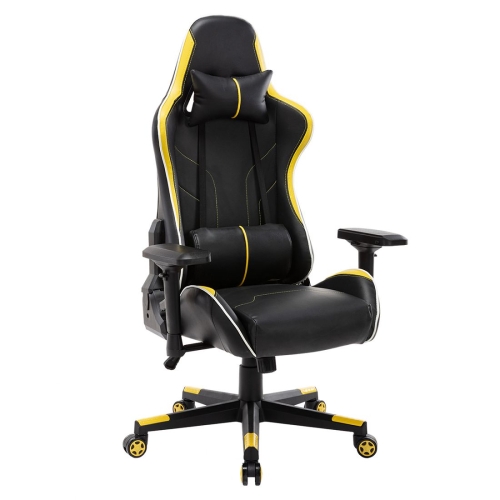 

[US Warehouse] OFICINE Ergonomic Gaming Game Chairs with Armrests & Pillows & Casters (Yellow)