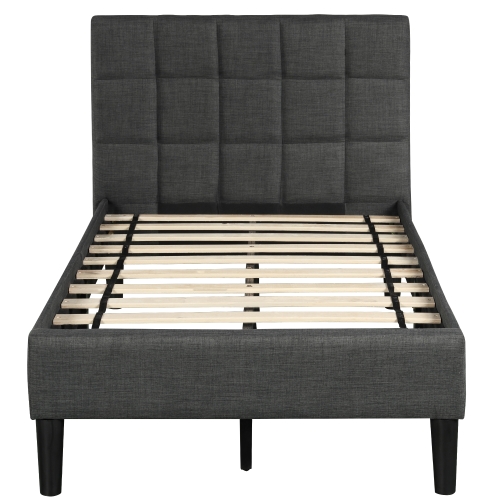 

[US Warehouse] Upholstered Diamond Stitched Platform Bed, Size: 83.5x41.7x40.2 inch