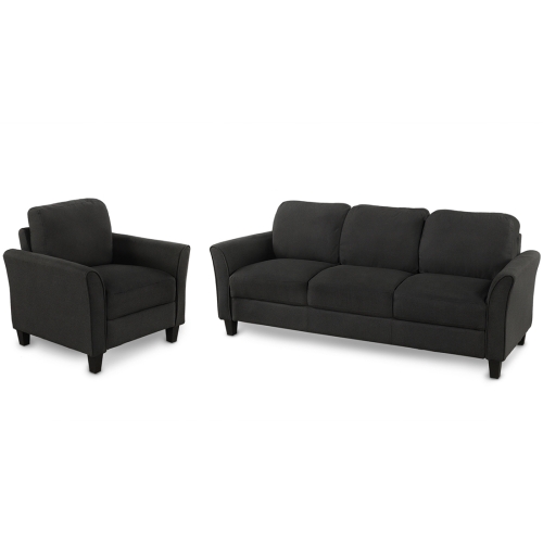 

[US Warehouse] Single+Three-seat Sofa, Size: 31.1x29x33 inch, 76x29x33 inch(Black)