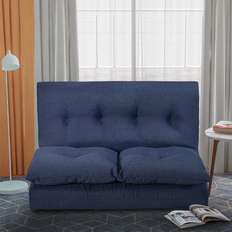 

[US Warehouse] Floor Sofa Adjustable Fabric, Size: 76.78x39.37x4.3 inch(Navy Blue)