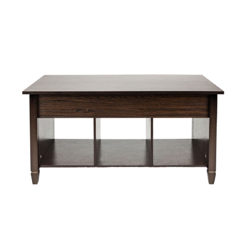 

[US Warehouse] Solid Wood Foot Lift Table with Compartment Storage Cabinet, Size: 104.5x49.5x49-62.5cm