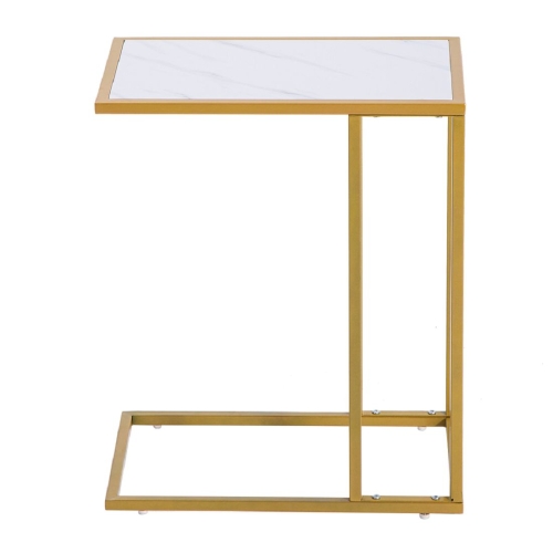 

[US Warehouse] Marble Series C-shaped Side Table Lazy Table, Size: 30x48x61cm