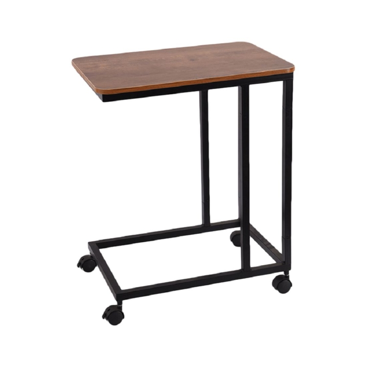 

[US Warehouse] Metal Frame Type C Mobile Table with Wheels, Size: 20x14.1x24.6 inch