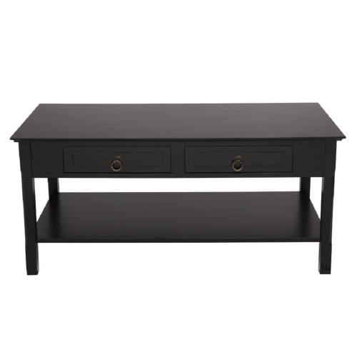 

[US Warehouse] Simple Rectangular Solid Wood Table with Drawers, Size: 100x50x45cm