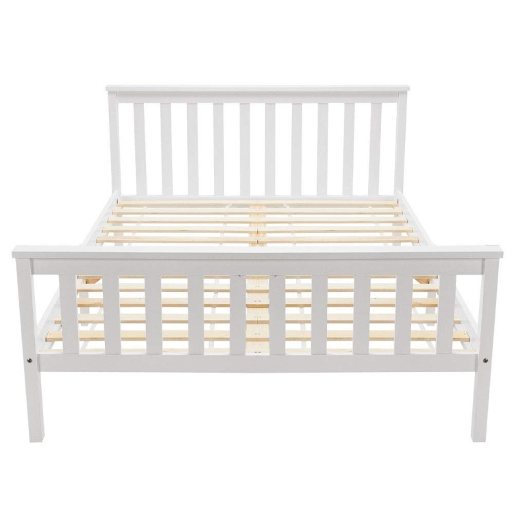 

[EU Warehouse] Adult and Child White Pine Double Bed, Size: 140x200cm