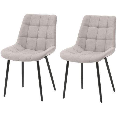 

[EU Warehouse] 2 PCS/Set WF191895AAH Simple and Fashionable Casual Dining Chair Fabric Upholstered Chair