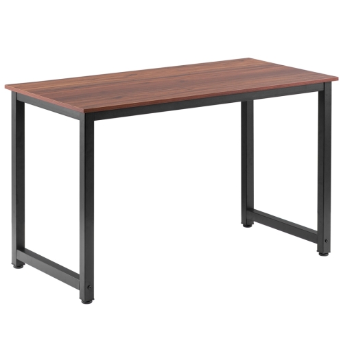 

[EU Warehouse] Simple Wooden Wrought Iron Office Desk Computer Table (Red Brown)