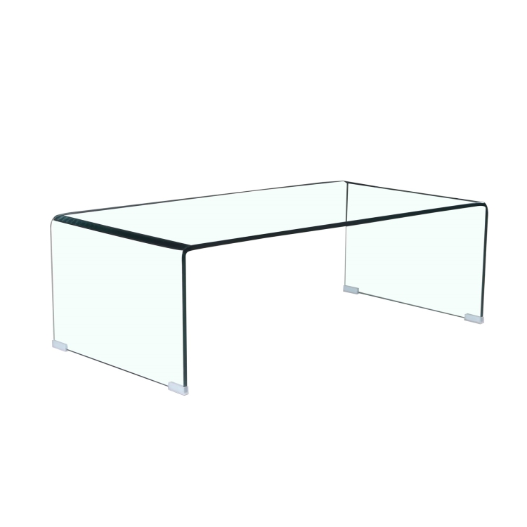 

[US Warehouse] Living Room Glass Coffee Table, Size: 39.38x19.69x13.78 inch