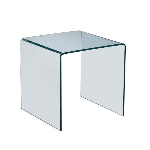 

[US Warehouse] Tempered Glass Side End Table, Size: 24.8x19.69x18.90 inch