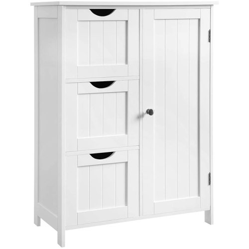 

[US Warehouse] Bathroom Storage Cabinet with 3 Large Drawers & 1 Adjustable Shelf, Size: 23.62x11.81x31.9 inch(White)