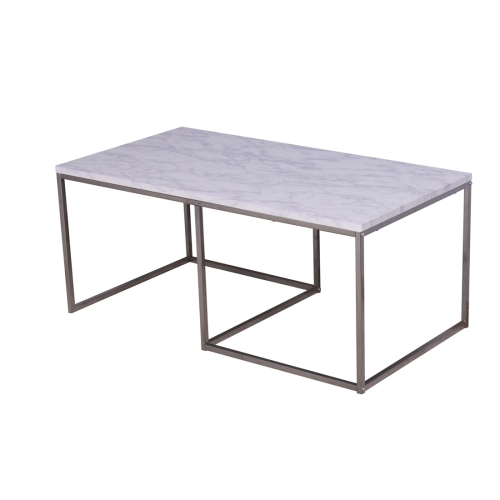 

[US Warehouse] Living Room Coffee Table with MDF Top, Size: 40.55x21.65x17.7 inch(White)