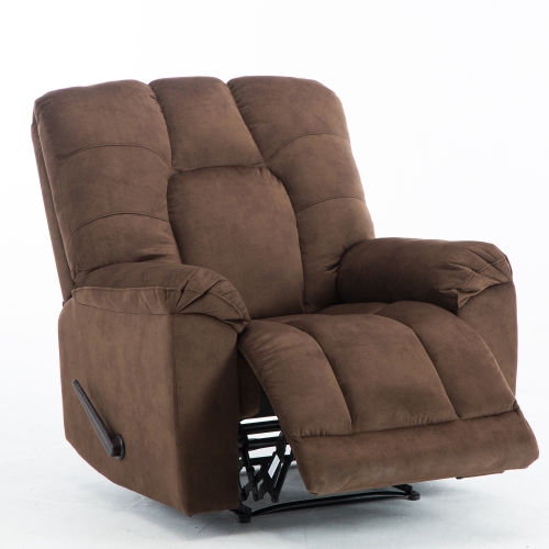 

[US Warehouse] Manual Adjustable Comfortable Thicker Fabric Recliner Chairs(Brown)