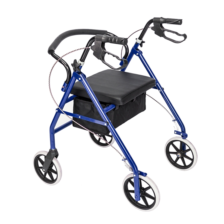 

[US Warehouse] Steel Nylon Walker with Wheels (Black Blue)