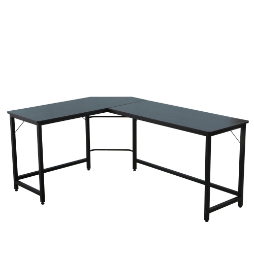 

[US Warehouse] Home Office L-Shaped Corner Desk Computer Desk (Black)