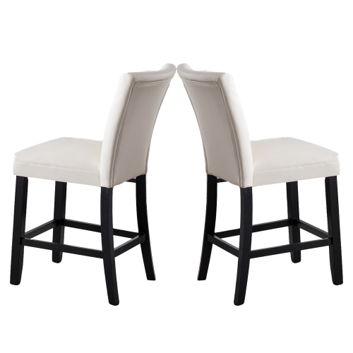 

[US Warehouse] 2 in 1 Home Dining Chairs Oak Chairs Set(White)