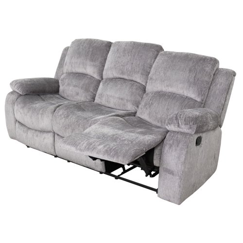 

[US Warehouse] Three Seat Sofa Adjustable Recliner Chairs for Elderly(Grey)