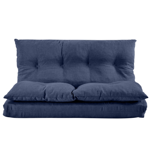 

[US Warehouse] 40 inch Modern Fabric Chaise Lounge Folding Sofa Bed (Blue)