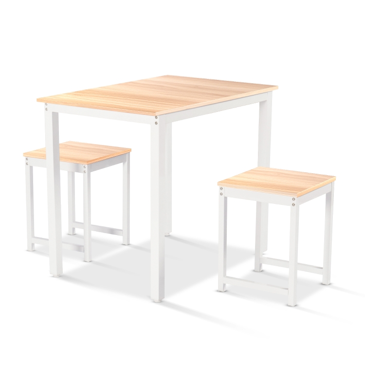

[US Warehouse] 3 in 1 Dining Table + 2 Stools Furniture Set (Brown)