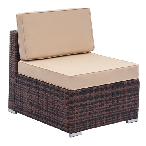 

[US Warehouse] Armless Rattan Sofa, Size: 75 x 65 x 63cm (Brown)