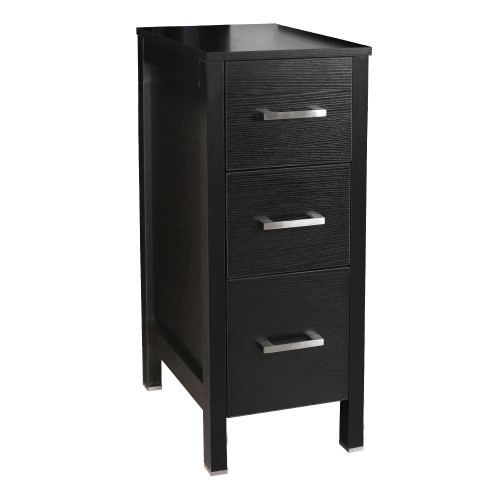 

[US Warehouse] Bathroom Vanity with Three Drawers, Size: 30.5 x 51 x 76cm(Black)