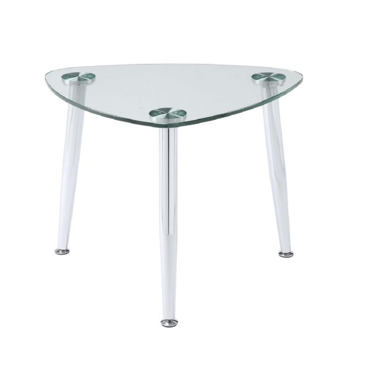 

[US Warehouse] Triangular Clear Glass Table, Size: 30x24x23 inch