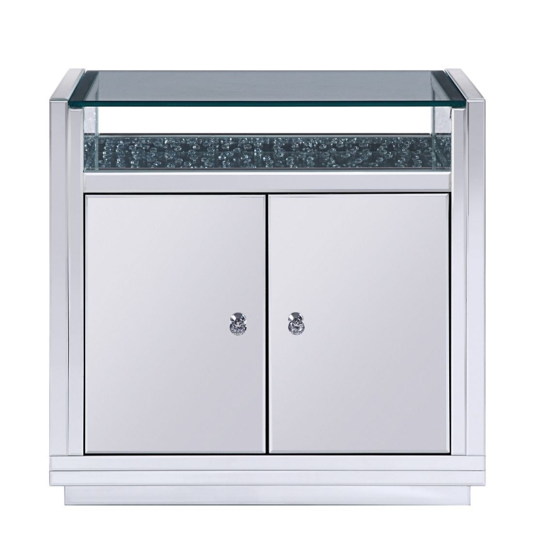 

[US Warehouse] Mirror Table with Storage Compartment, Size: 32x16x32 inch