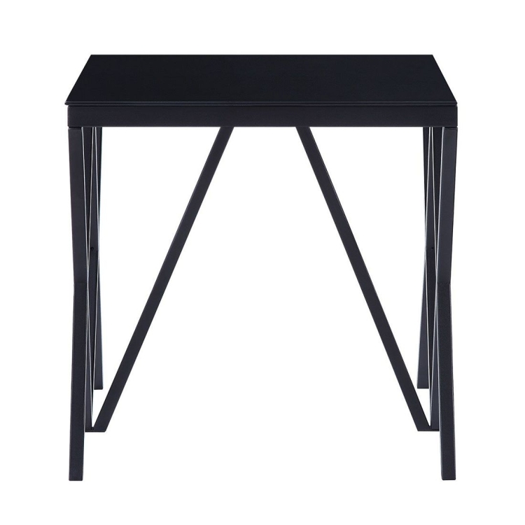 

[US Warehouse] Metal Glass Simple Table, Size: 22x22x21 inch
