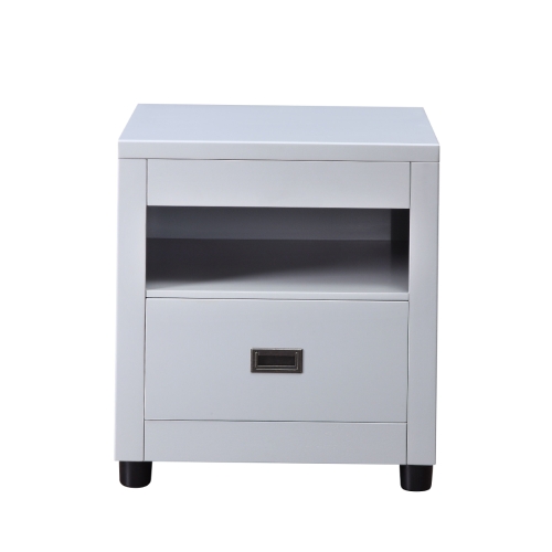 

[US Warehouse] Bedside Table with Drawer, Size: 22x22x21 inch