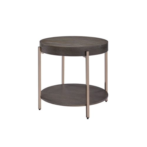 

[US Warehouse] Round Oak Table, Size: 25x23 inch