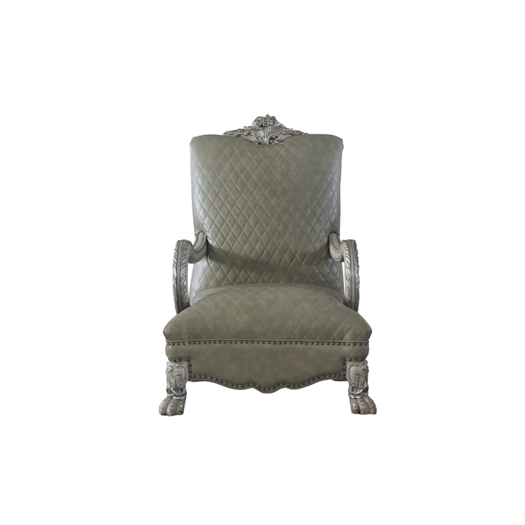 

[US Warehouse] Retro Bone White+PU Sofa, Size: 34x33x48 inch
