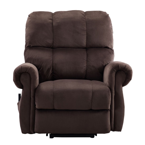 

[US Warehouse] Electric Lift Recliner with Heat Therapy And Massage Function, Size: 33.4x30x43 inch(Coffee)