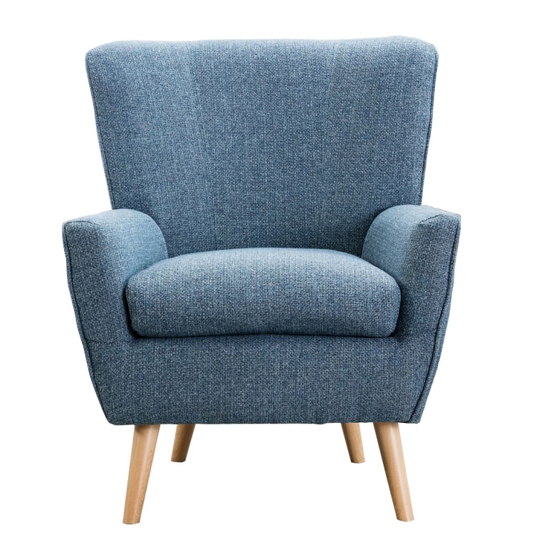 

[US Warehouse] Bedroom Fabric Reading Chair, Size: 26x25.4x37 inch